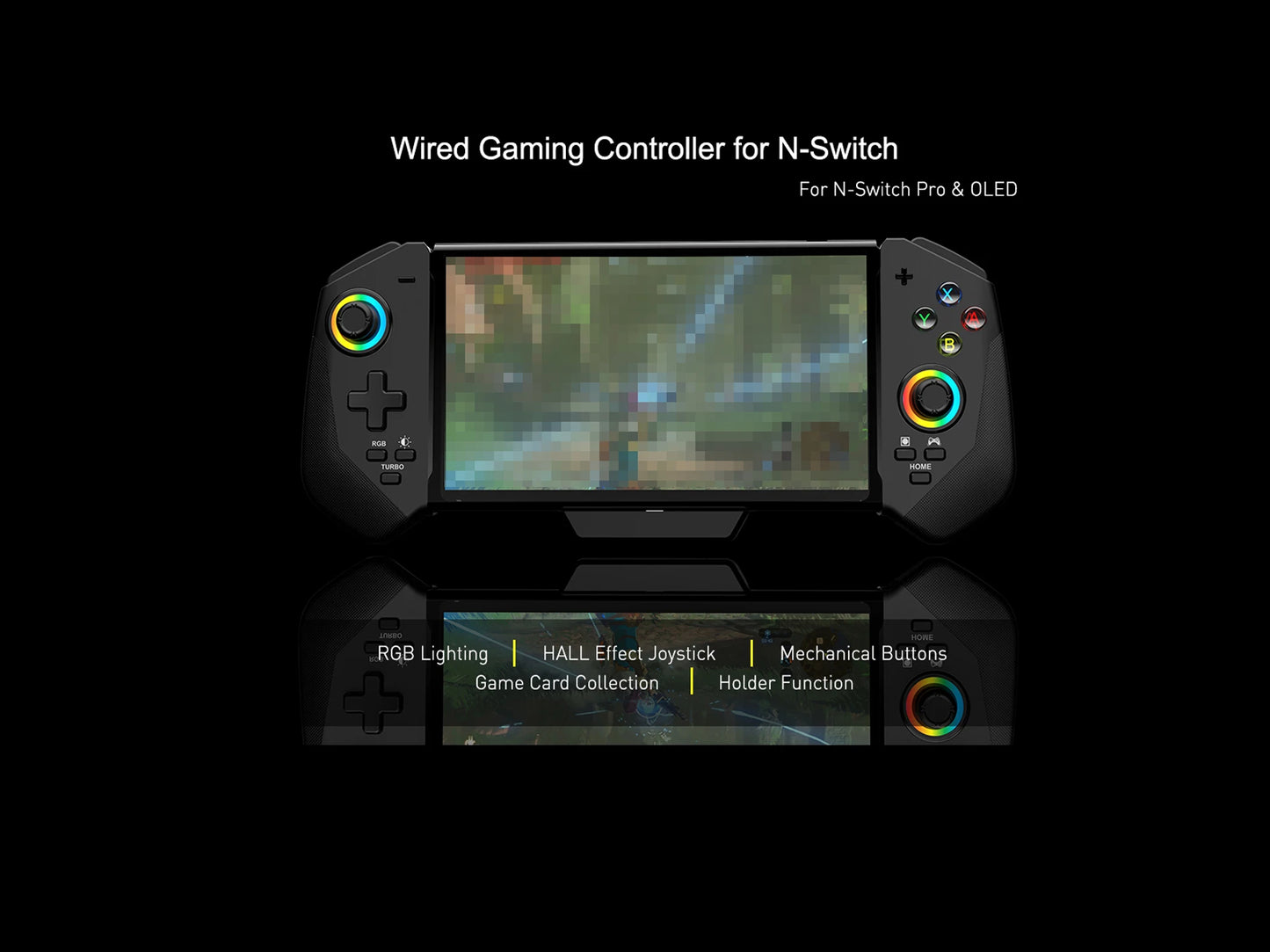 Controller di Gioco Cablato STORM WYRM per Switch Pro e OLED con Joystick a Effetto Hall, Collezione di Schede di Gioco e Pulsanti Meccanici 7047