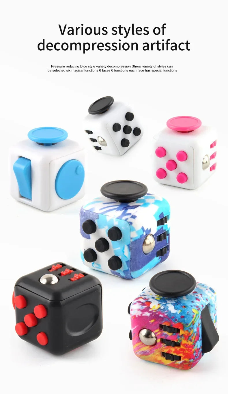 Dadi Di Decompressione Fidget Monocolore Per Sollievo Dallo Stress Rilascio Ansia Adulti E Bambini