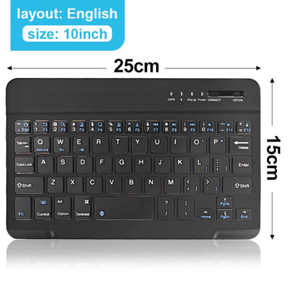 Tastiera Wireless Mini Bluetooth Per Laptop Tablet Smartphone Ricaricabile Compatibile Android iOS Windows