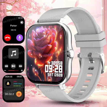 Nuovo Smartwatch con Chiamata BT, Monitoraggio Salute e Sonno, Schermo HD da 1.80'', Orologio Intelligente per Bambini, Impermeabile, Braccialetto Sportivo alla Moda per Donne e Uomini