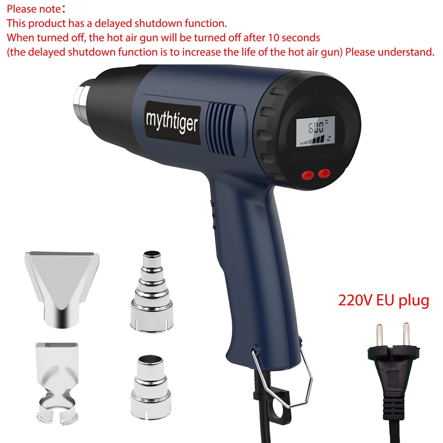 Pistola Termica 220V 2000W Variabile Avanzata Pistola ad Aria Calda Elettrica Avanzata con Temperature Regolabili