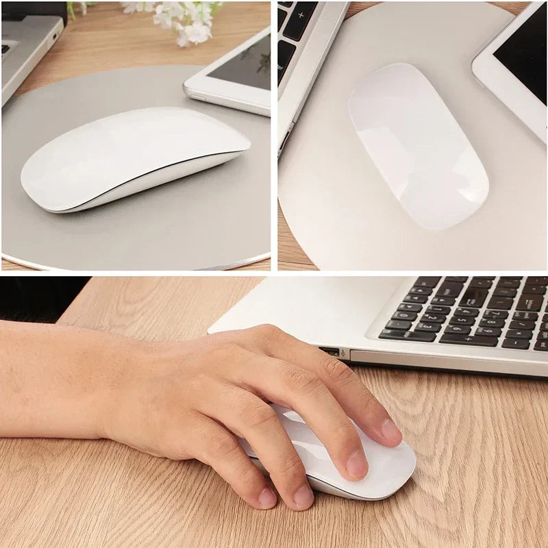Mouse Wireless Dual Mode Bluetooth Sottile Ergonomico Ricaricabile Con Funzione Touch Per MacBook Air Pro PC Laptop