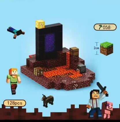 Blocchi magnetici Mine World Cube Magnet World Set per bambini di età 3+ Modello fai da te Stelo per bambini Miglior giocattolo sensoriale Montessori