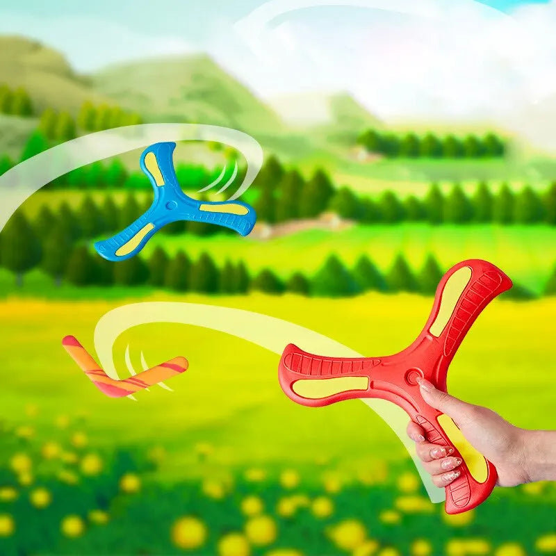 Boomerang Morbido Tre Foglie Disco Volante Esterno Interattivo Per Bambini Adulti