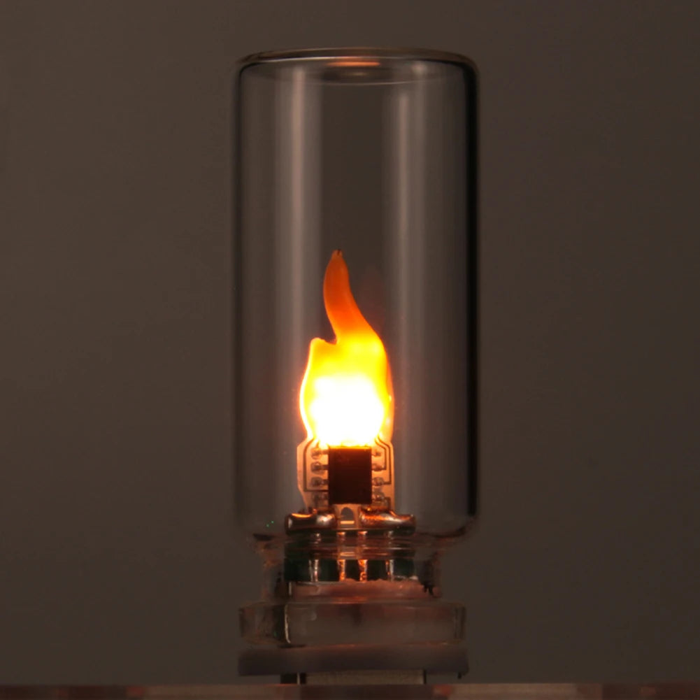 Candela LED USB Tremolante In Vetro Satinato, Luce Notturna Decorativa Per Casa Auto