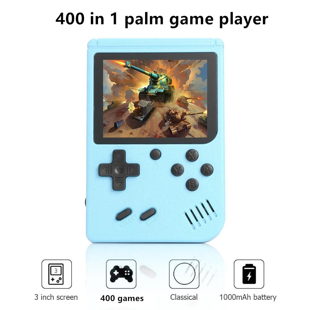 400 in 1 MINI giochi Lettori di giochi portatili Console video retrò portatile Ragazzo Giochi con schermo LCD a colori da 8 bit da 3,0 pollici