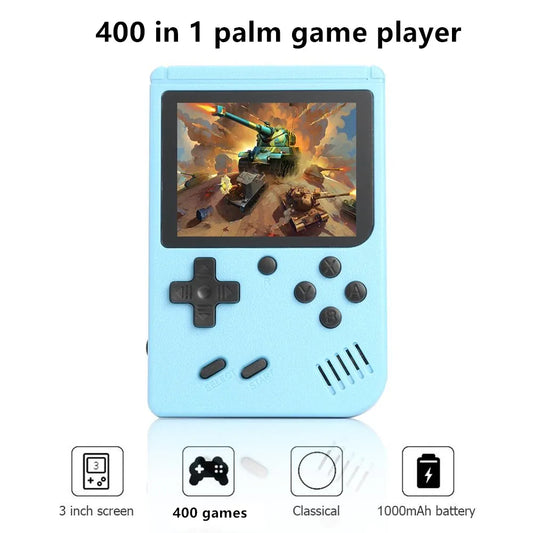 400 in 1 MINI giochi Lettori di giochi portatili Console video retrò portatile Ragazzo Giochi con schermo LCD a colori da 8 bit da 3,0 pollici