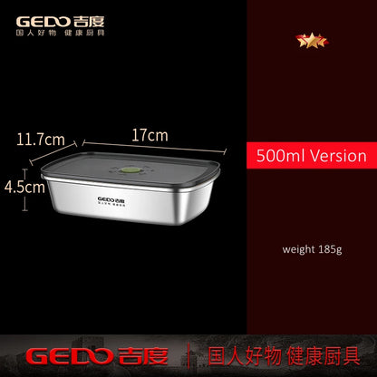 Contenitore Per Alimenti In Acciaio Inox 304 Lfgb Sottovuoto Leggero Capacità da 500ml a 1600ml
