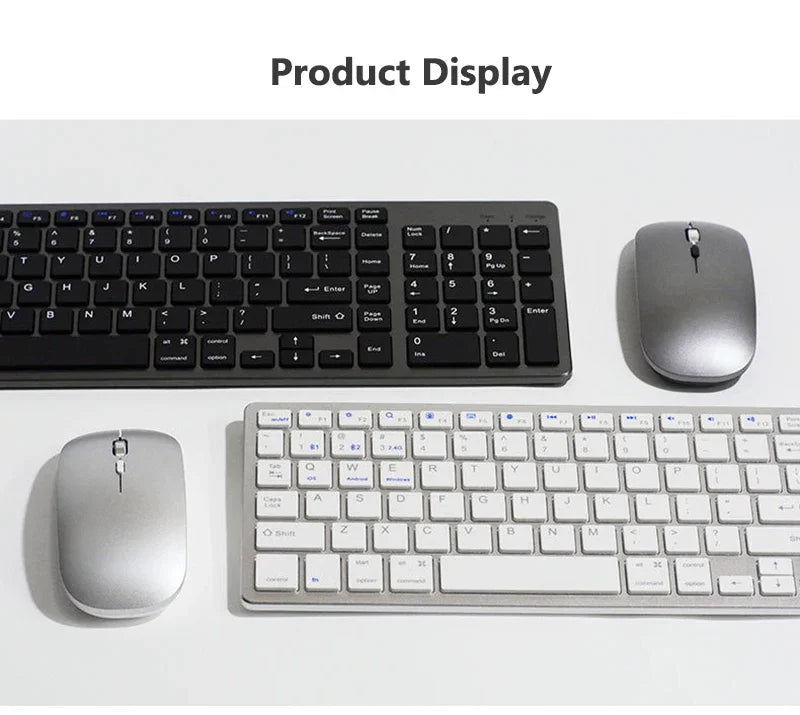 Set tastiera e Mouse Bluetooth Wireless Ultra sottile compatibile per Mac OS/iOS/iPad OS tastiera ricaricabile per MacBook