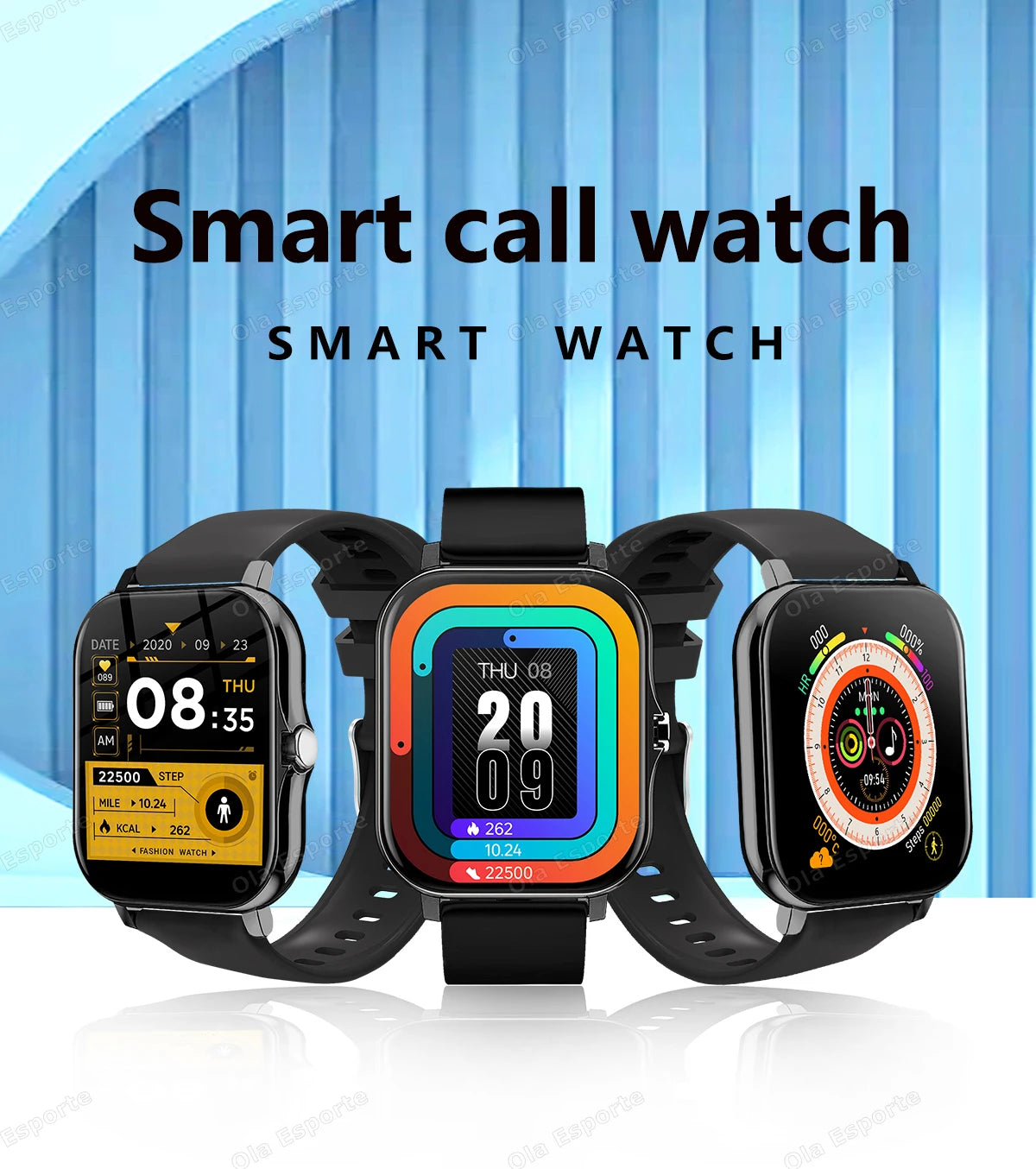 20226 Nuovo smartwatch da 1,83 pollici Notifiche di chiamata Monitoraggio del sonno Monitoraggio dell'attività Smart Watch compatibile con Android e iOS