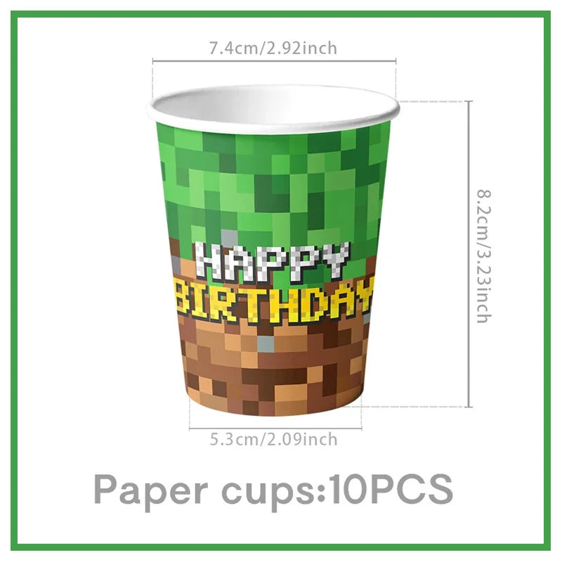 Decorazioni per feste di compleanno Stoviglie per ragazzi Piatto di carta Tazza Tovagliolo Tovaglia Bracciale Bandiera Borsa regalo Forniture per feste di compleanno per bambini