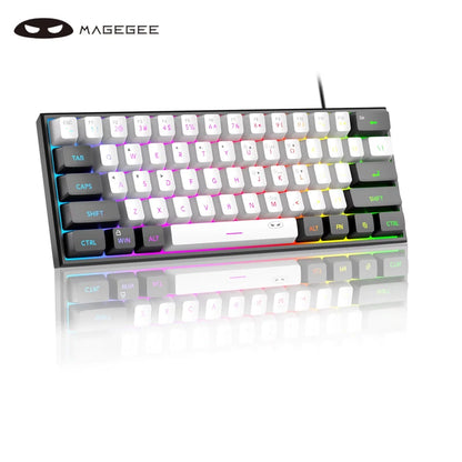 Tastiera Da Gioco MageGee Mini 60 Per Cento Con 61 Tasti Retroilluminata Rgb Ergonomica Impermeabile TS91