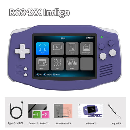 ANBERNIC RG 34XX Console di gioco portatile Schermo IPS 720*480 da 3,4 pollici Linux 64 bit 3500 mAH Bluetooth RG34XX Lettori di videogiochi retrò