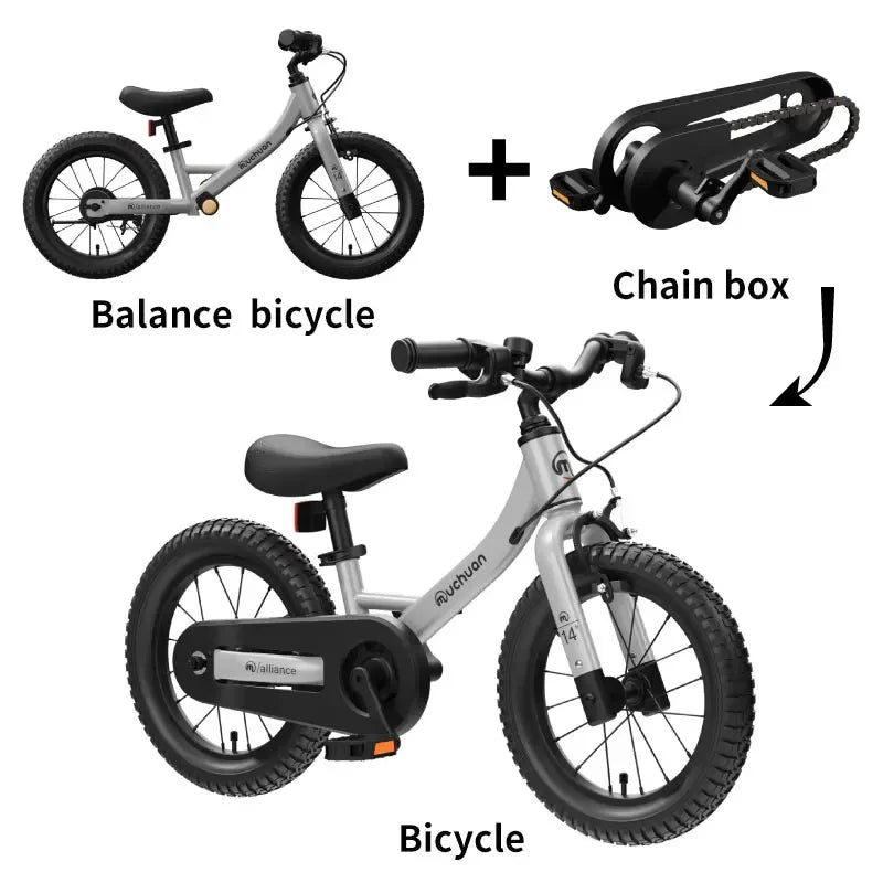 Bici Equilibrio Bambini 2 In 1 Età 2 6 Anni Telaio Alluminio Ruote Da 12 Pollici