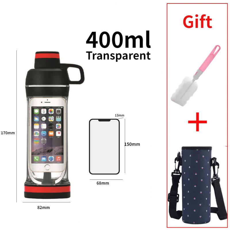 Bottiglia Con Scomparto Segreto Capacità Oltre 501 Ml In Plastica Alimentare Ecologica Resistente Al Congelatore