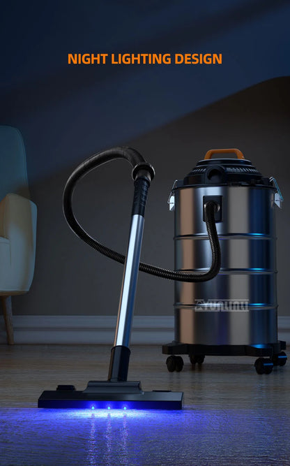 Aspirapolvere industriale 30L Aspiradora commerciale di grande capacità 1800W Spazzatrice aspirapolvere umido e secco ad alta potenza