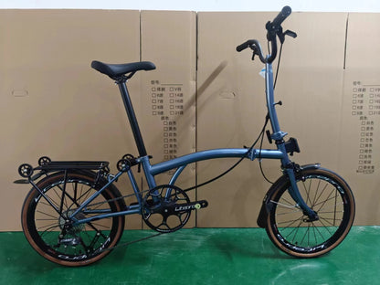 Bicicletta Pieghevole 20 Pollici Da Donna Leggera A 9 Velocità Portatile E Retrò
