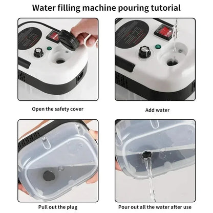 Pulitore a vapore da 1,2 litri Sterilizzazione ad alta temperatura Aria condizionata Cappa da cucina Pulitore a vapore per casa/auto 220 V/110 V Spina UE/USA