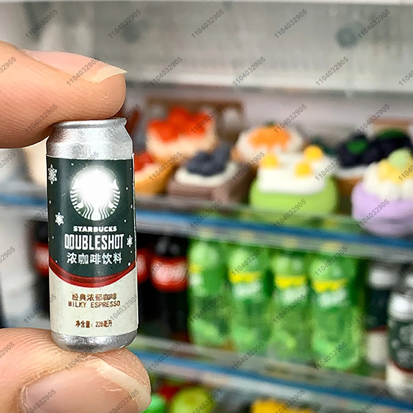 Negozio in miniatura mobili frigorifero congelatore scaffale bevanda fresca articoli alimentari giocattolo Mini artigianato casa delle bambole simulazione Scenario Display