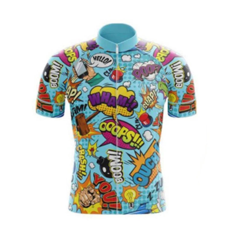 Maglia Ciclismo Estiva Rosa Con Stampa Maialino Cartoon Traspirante Asciugatura Veloce Protezione UV Tasche