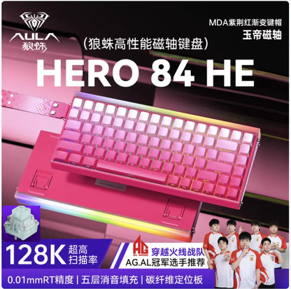 Tastiera Meccanica Da Gioco Aula Hero 84HE Con Interruttore Magnetico RGB Ergonomia