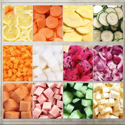Tagliaverdure Multifunzionale In Acciaio Inossidabile Per Frutta Verdura Affettatrice E Taglio Cubico Da Cucina