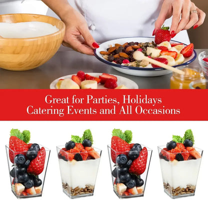 1-100 Pz Usa E Getta di Plastica Mousse Tazza A Forma di Scaletta Tazza Budino Tazza Torta Da Dessert Tazza Antipasto Gelatina Yogurt Mousse tazza di cottura