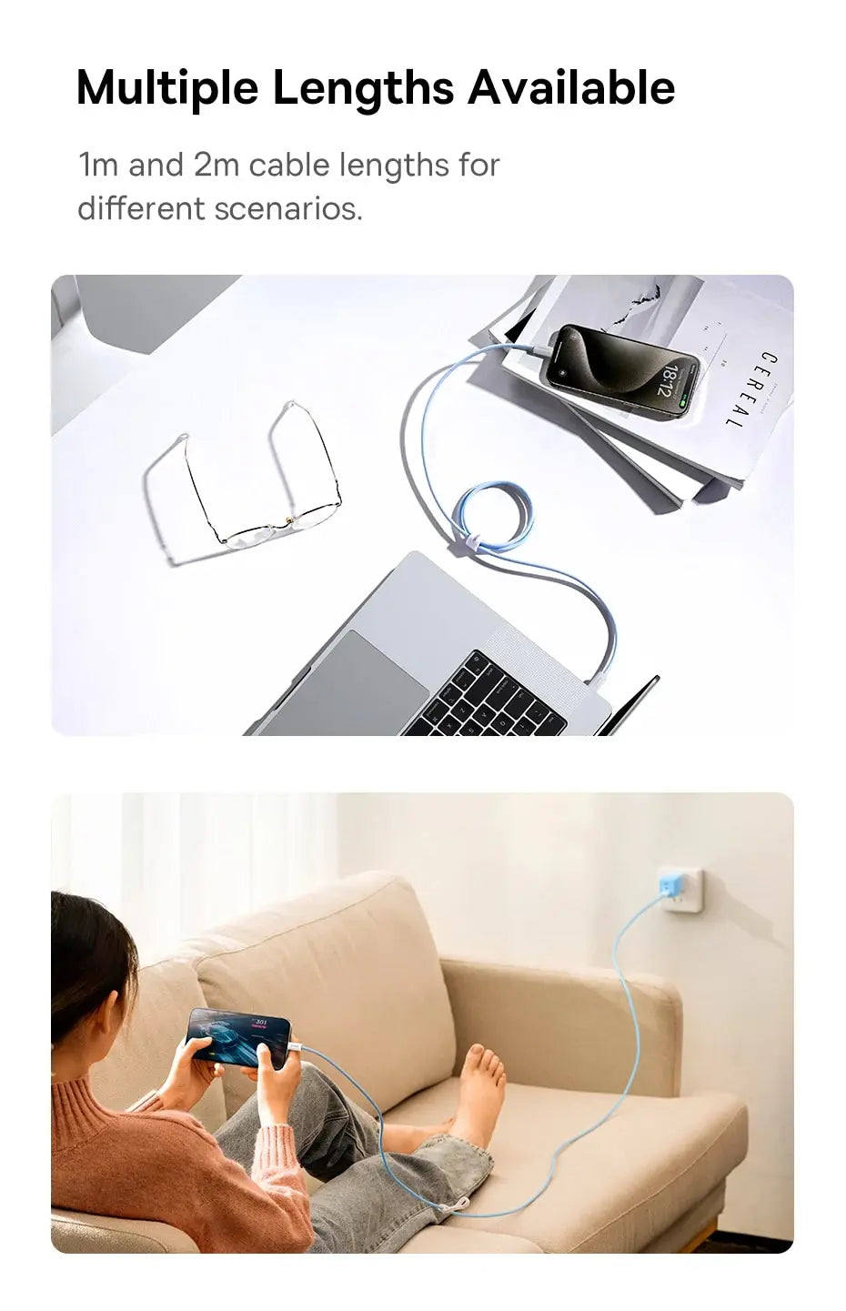 Baseus Cavo Usb C A Usb C 100 W Ricarica Veloce Treccia Alta Qualità Compatibile Con Iphone Macbook Ipad Samsung
