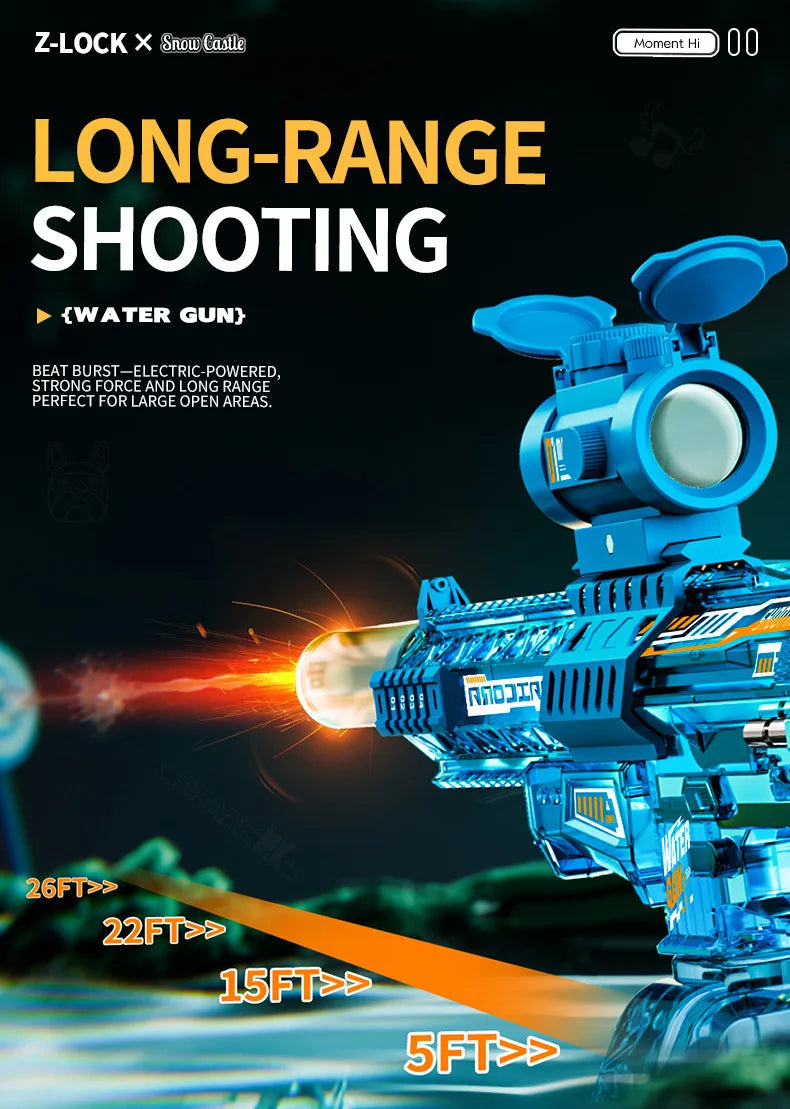 Pistola Ad Acqua Elettrica MK9 Con Luce A Induzione Giocattolo Estivo Per Bambini