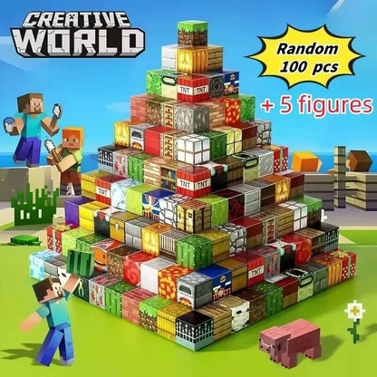 Blocchi magnetici Mine World Cube Magnet World Set per bambini di età 3+ Modello fai da te Stelo per bambini Miglior giocattolo sensoriale Montessori