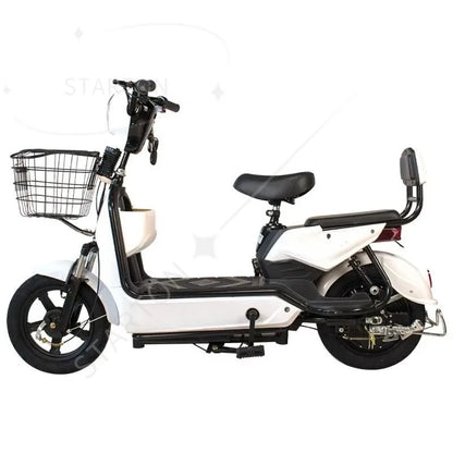 Bicicletta Elettrica Da Strada Certificata Ce Motore 350W Batteria 48V 12Ah Cambio Per Corse