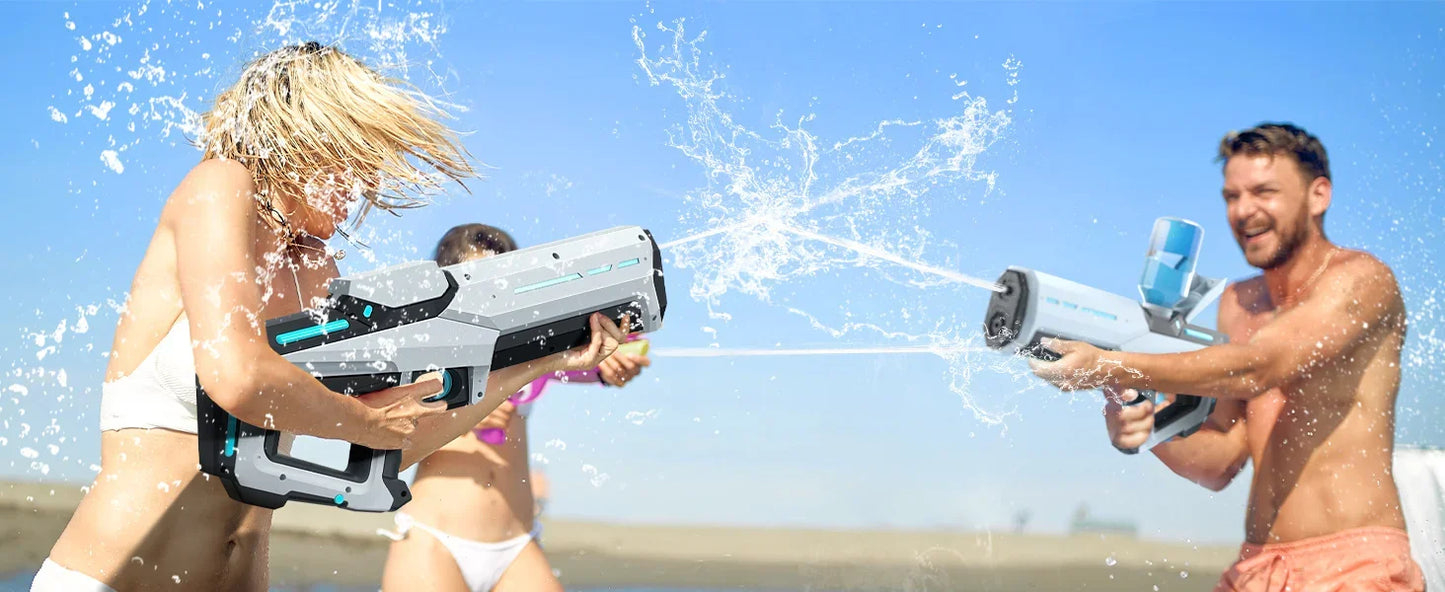 Pistole ad acqua elettriche per adulti Potente spruzza d'acqua automatica Aspirazione d'acqua Blasters Estate Giocattolo da spiaggia all'aperto per ragazzi Regalo per bambini