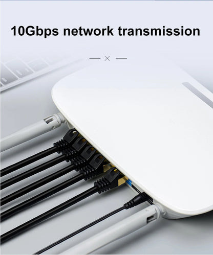 Cavo Ethernet Cat7 Schermato RJ45 10 Gbps Per Router E PC Alta Velocità Di Rete Affidabile