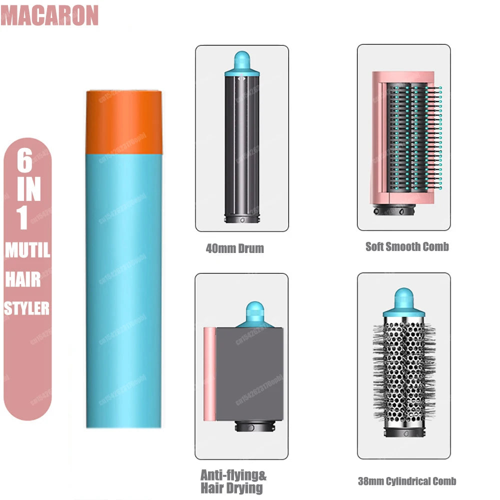 Nuovo Multil Hair Styler Asciugacapelli automatico per arricciare Asciugacapelli ad aria calda/fredda 1300W Piastra per capelli Curling Barrel Spazzola Asciugacapelli per salone