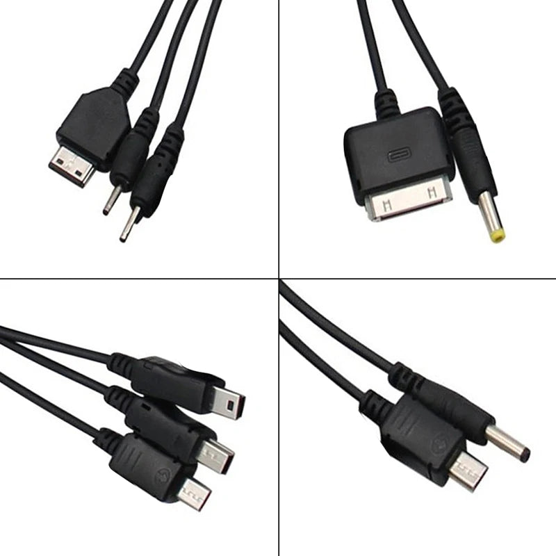 Cavo USB 10 in 1 con porte multiple, cavo di ricarica universale per telefono, cavo di ricarica per iPhone, Nokia, Sony, iPod.
