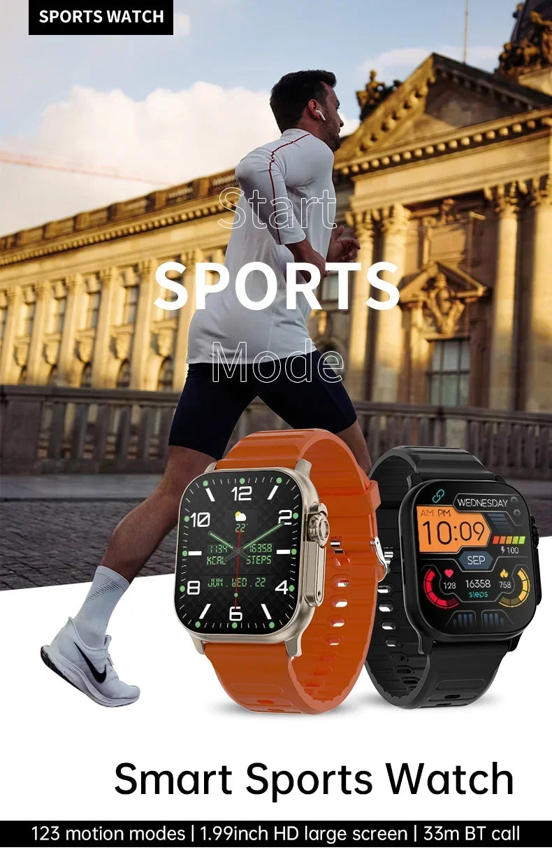 Nuovo Smartwatch da uomo 49mm Serie 8 2.3 "Schermo AMOLED Bussola NFC impermeabile per Apple Watch IWO Ultra 8 Smart Watch 2025 Android