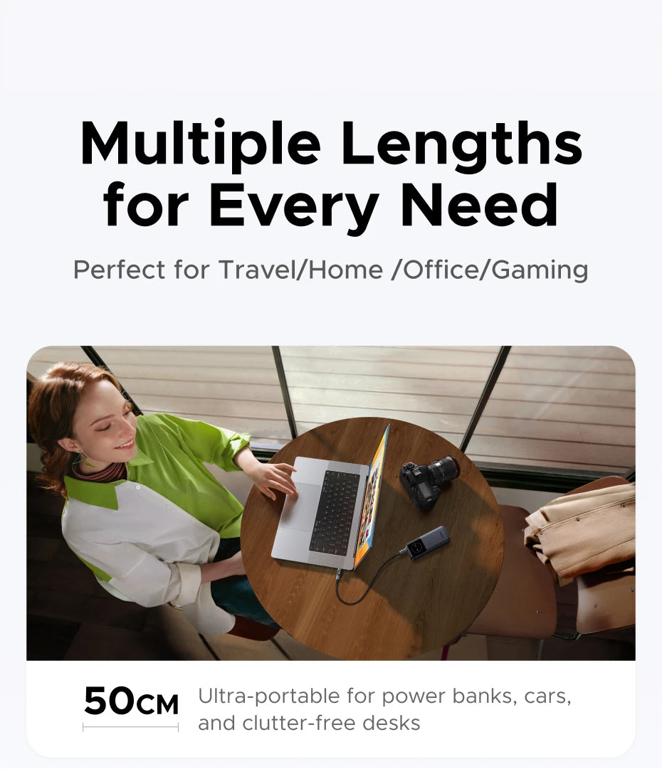 Cavo USB-C PD3.1 240W Ricarica Veloce e Trasferimento Dati, Corpo in Alluminio Nylon Intrecciato