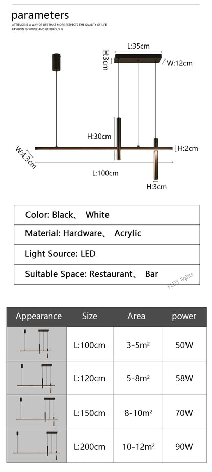 Lampada a Sospensione Nordico Led Per Ristorante e Cucina Con Lampadine Incluse Design Moderno
