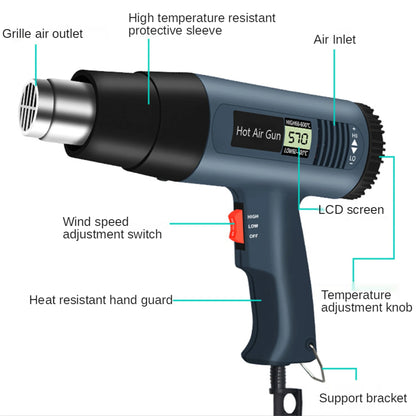 Pistola Termica 220V 2000W Variabile Avanzata Pistola ad Aria Calda Elettrica Avanzata con Temperature Regolabili