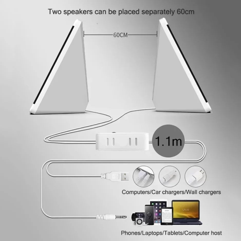 Altoparlante del computer PC Cassa di risonanza Musica per laptop Caixa De Som Sistema audio stereo USB portatile Bocina Deflettore Acustica Baffe Forte