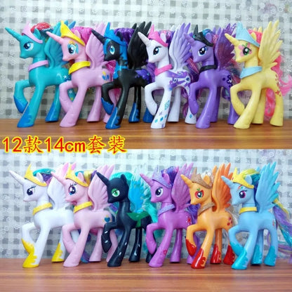Set di giocattoli My Little Pony Fluttershy Rainbow Dash Twilight Sparkle Princess Cadence Luna Regalo a mano
