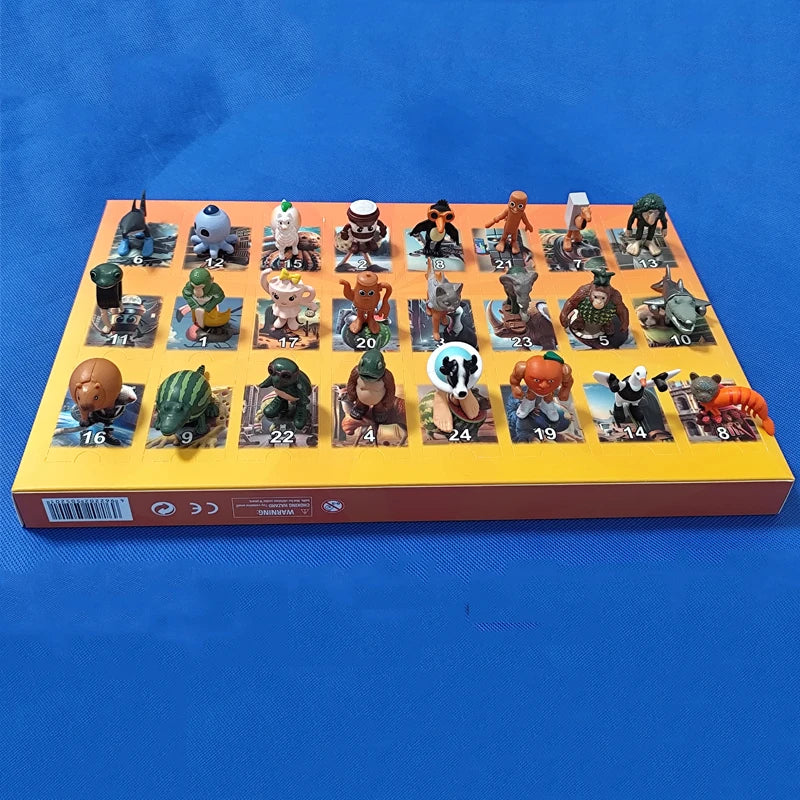 24 Pz Italiano Brainrot Tung Tung Sahur Figure Bambola Tralalero Tralala Bombardino Crocodilo Shimpanzini Bananini Modello Giocattolo Regalo