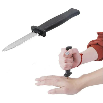 Coltello Finto Retrattile In Plastica Per Trucchi Halloween Realistico E Sicuro Per Adulti