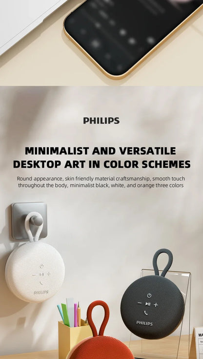 Philips TAS1120 Altoparlante Bluetooth da 800 mAh, cassa audio impermeabile per interni ed esterni con ventosa e cordino, altoparlante portatile per esterni
