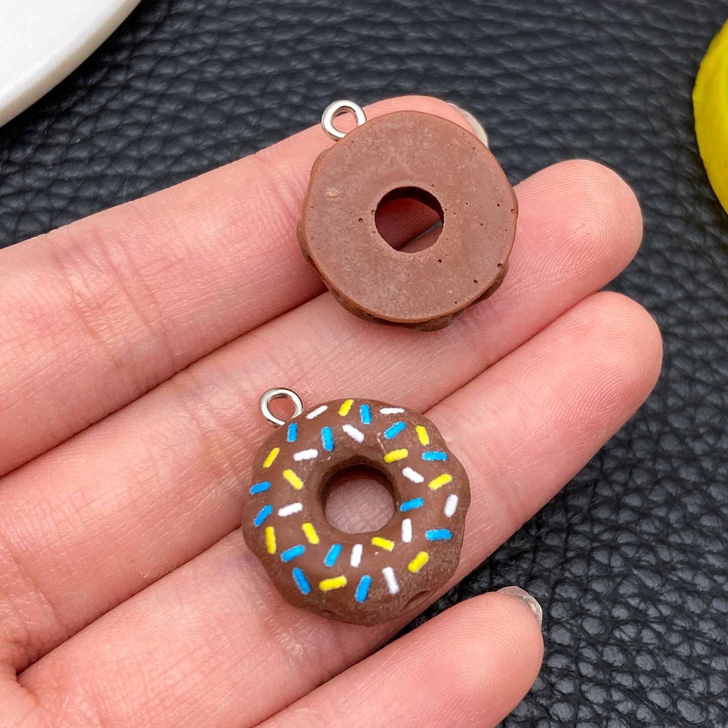 Set Da 10 Ciondoli In Resina A Forma Di Chicchi Di Caffè E Tazze Per Gioielli Fai Da Te