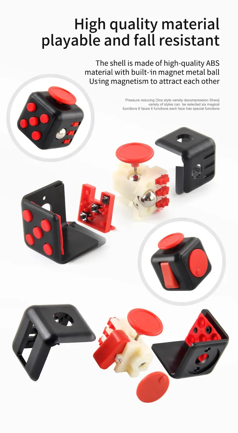 Dadi Di Decompressione Fidget Monocolore Per Sollievo Dallo Stress Rilascio Ansia Adulti E Bambini