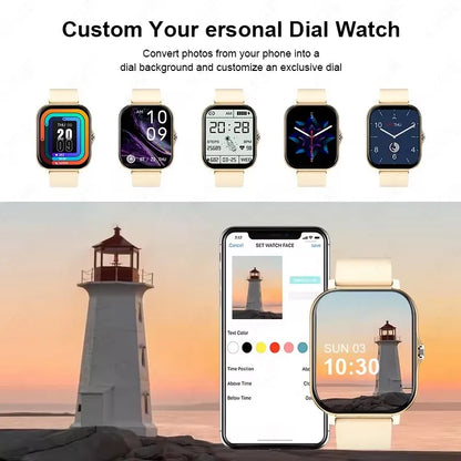 Smartwatch Colore 1,44 Pollici Con Chiamate Bluetooth E Monitoraggio Ossigeno Nel Sangue E Pressione Per Uomo E Donna