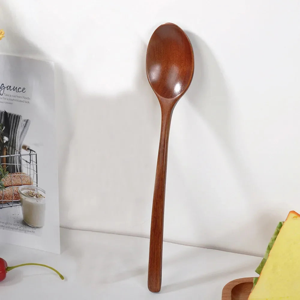 Set Utensili Da Cucina In Legno Cucchiai Per Zuppa Cucchiaini Da Tè E Miele Strumenti Di Cottura