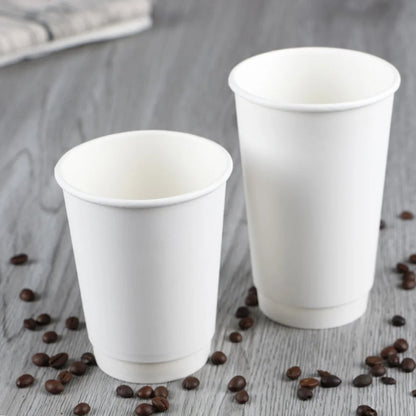 Tazze Da Caffè Usa E Getta Con Coperchio In Carta Kraft 50 Pezzi Per Ufficio Asporto