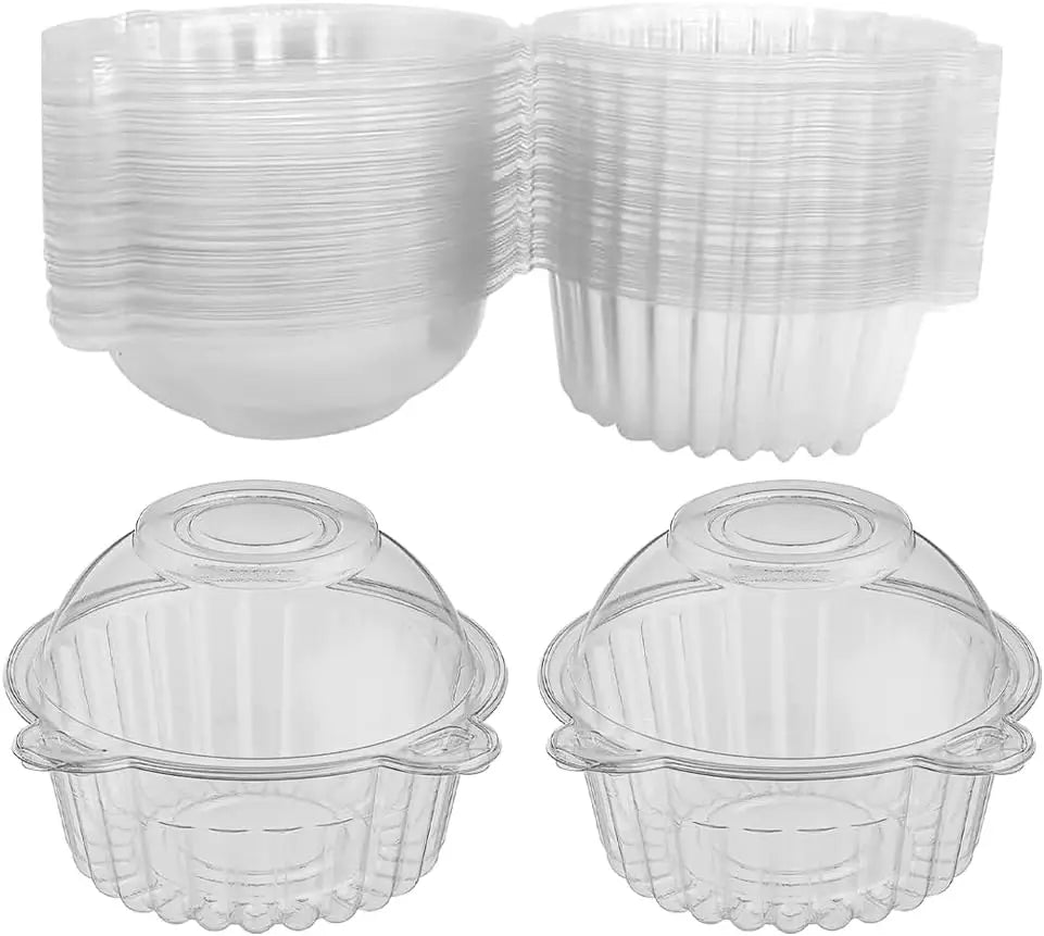 Contenitori Singoli Per Cupcake Con Cupola Trasparente Porta Muffin Scatole Per Frutta E Insalata 20 Pezzi